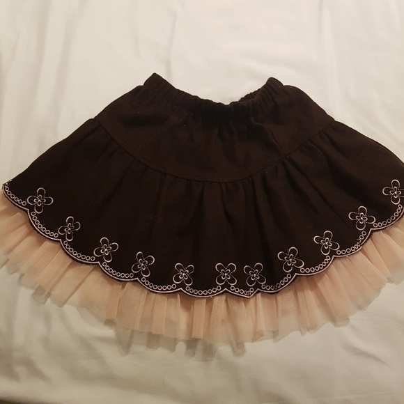 Girls size 5 brown wool like girls skirt no brand label - Picture 4 of 4